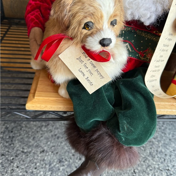 Festive Santa Claus with Dog and Christmas Tree Decor - Picture 2 of 4